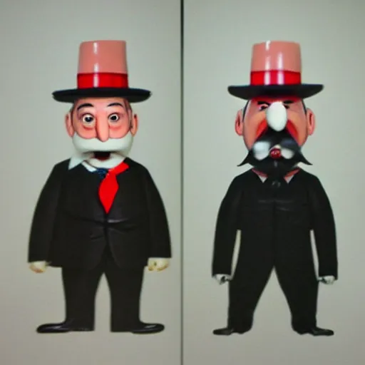 Prompt: police mugshots of mr monopoly, hyperrealistic, photo,