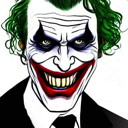 Image similar to sketch of the joker, reddit