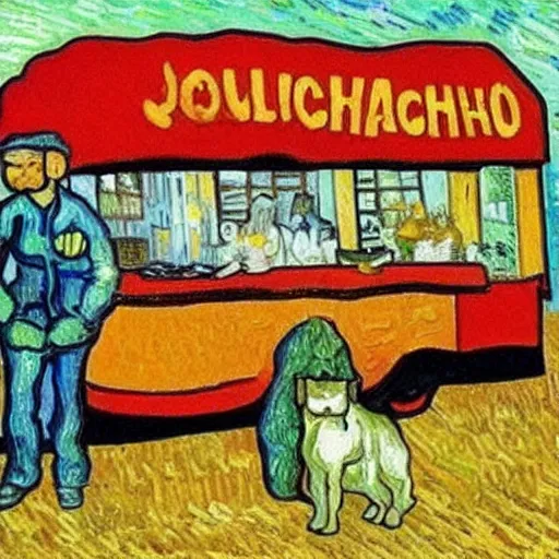 Image similar to ketchup van gogh