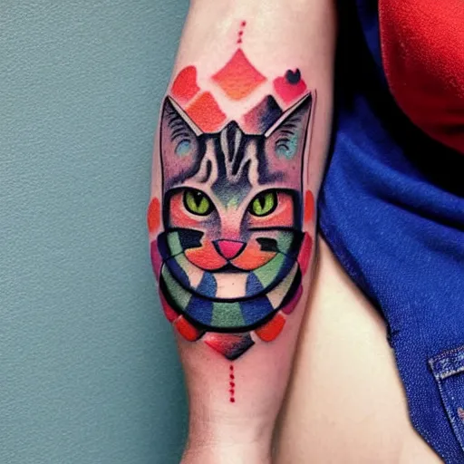 Image similar to clown cat tattoo design