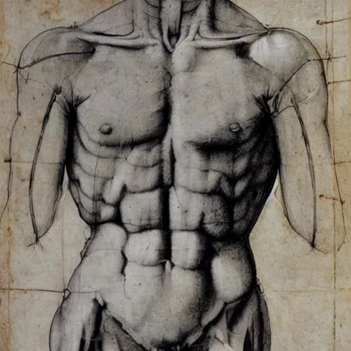 Prompt: Leonardo da Vinci anatomy study