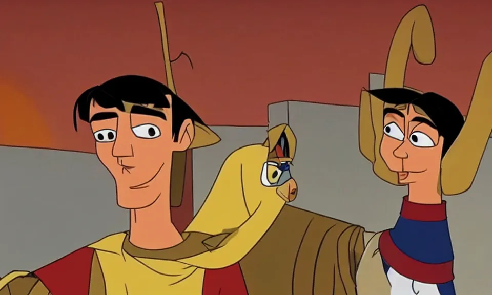 Image similar to still image of kuzco in an episode of the office