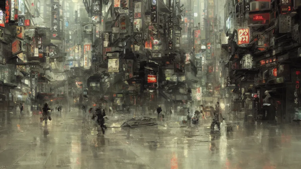 Image similar to tokyo ghetto by ruan jia, landscape