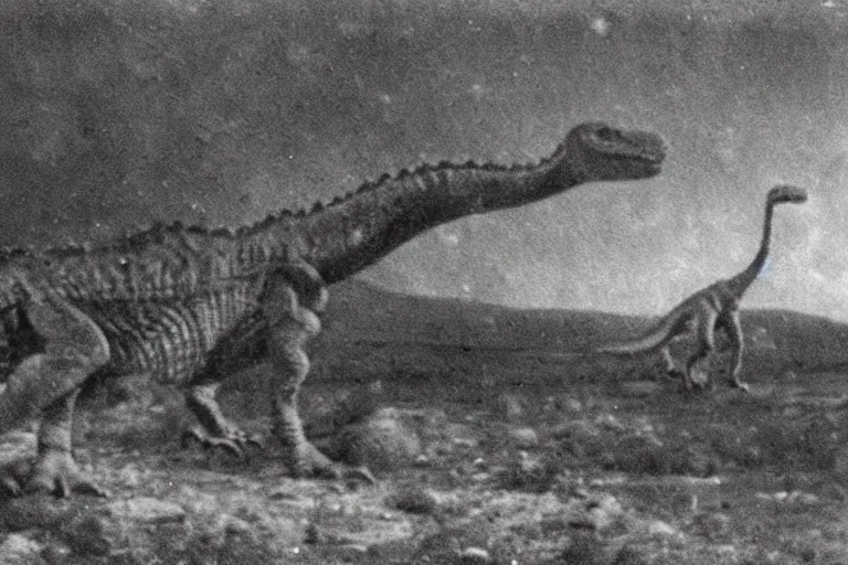 Image similar to The first picture ever taken on earth, at the time of dinosaurs, 65 million years ago