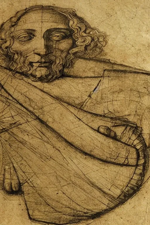 Prompt: leonardo davinci sketches of new technology