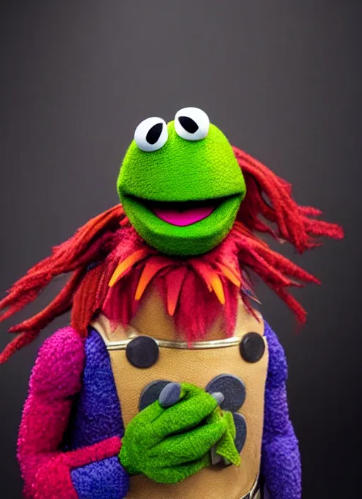 Image similar to studio portrait still of muppet thor from avengers infinity war as a muppet muppet as a muppet, 8 k, studio lighting, key light,