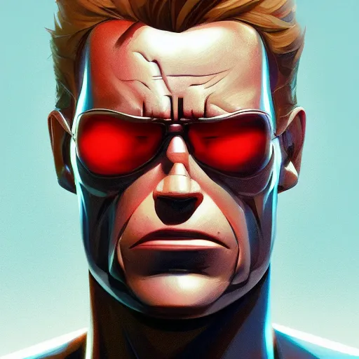 Image similar to face icon stylized minimalist the terminator, loftis, cory behance hd by jesper ejsing, by rhads, makoto shinkai and lois van baarle, ilya kuvshinov, rossdraws global illumination