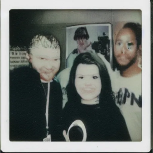 Image similar to polaroid of a meme at meme con 2001