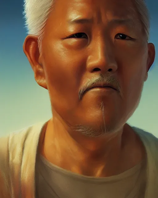 Prompt: mr. miyagi, perfect face, karate kid, cinematic, highly detailed, beach, psychedelic, digital painting, artstation, smooth, hard focus, illustration, art by jessica rossier and and brian froud