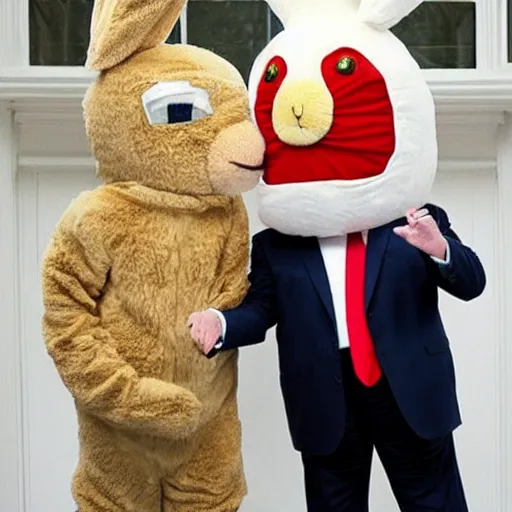 Prompt: donald trump wearing bunny costume