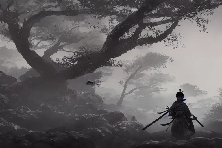 Prompt: ghost of tsushima, by phil borges