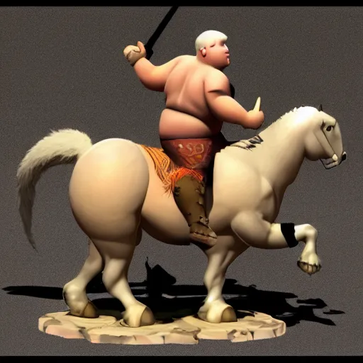 Prompt: obese centaur warrior