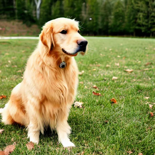 Image similar to golden retriever, dog, depth of field, centered, photo