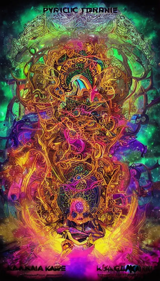 Prompt: psytrance artwork, by khara inc