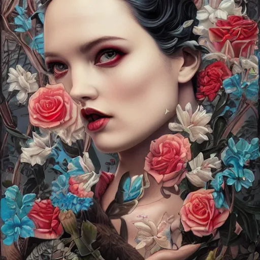 Image similar to Tristan Eaton Stanley Artgerm and Tom Bagshaw,