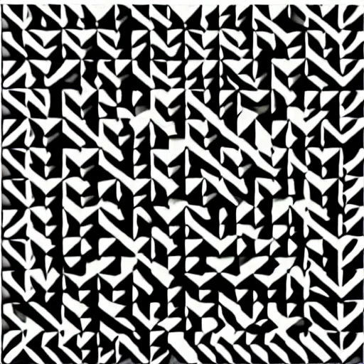 Image similar to rubricks cube, art by mc escher, black and white