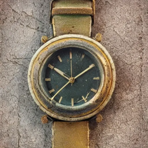 Prompt: soviet wristwatch. soviet photograph.