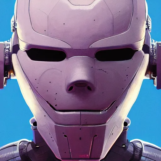 Prompt: detailed character concept art close up portrait of a detailed and hi - tech reconnaissance robot in an empty chamber, artstation, award - winning realistic sci - fi concept art by greg rutkowski and yoshitaka amano, in the style of moebius, flat pop color surrealist artwork.