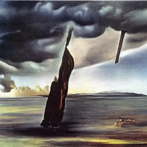 Image similar to storm is coming, i have regrets, by salvador dali