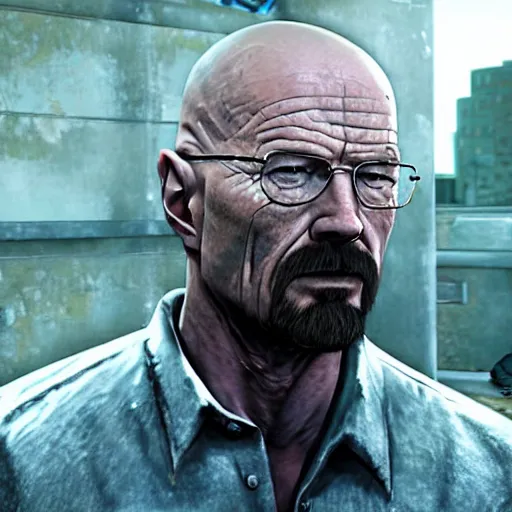 Prompt: Walter White in the last of us 2 4K quality super realistic
