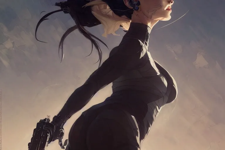 Image similar to aeon flux profile picture by Greg Rutkowski, dynamic pose, intricate, futuristic, fantasy, elegant, by Stanley Artgerm Lau, greg rutkowski, thomas kindkade, alphonse mucha, loish, norman Rockwell,