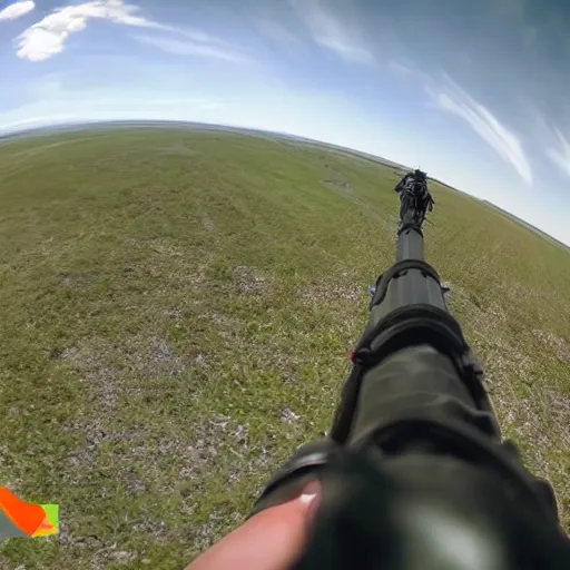 Image similar to first person pov of a big battlefield