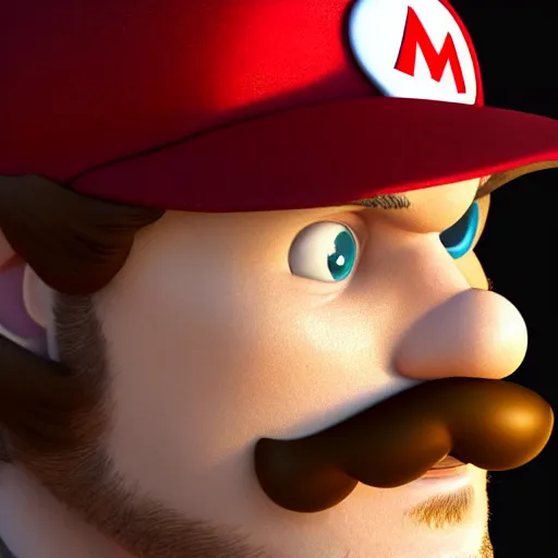 Image similar to a film still portrait of chris pratt dressed up as mario in real life as a real person, grotesque, disturbing, disgusting, realistic hyperrealistic 4 k resolution 8 k resolution highly detailed very detailed extremely detailed hd quality detailed face very detailed face extremely detailed face trending on artstation, modern portrait, modern photograph, film still