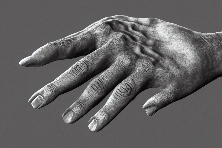 Prompt: A regrown hand, photorealistic imagery, 8k quality