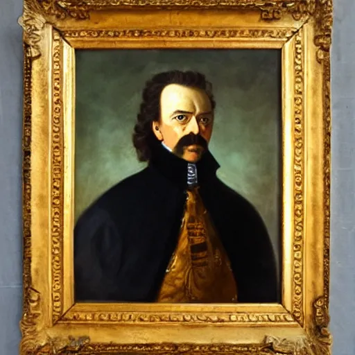 Prompt: peter the great of russia, portrait, oil painting