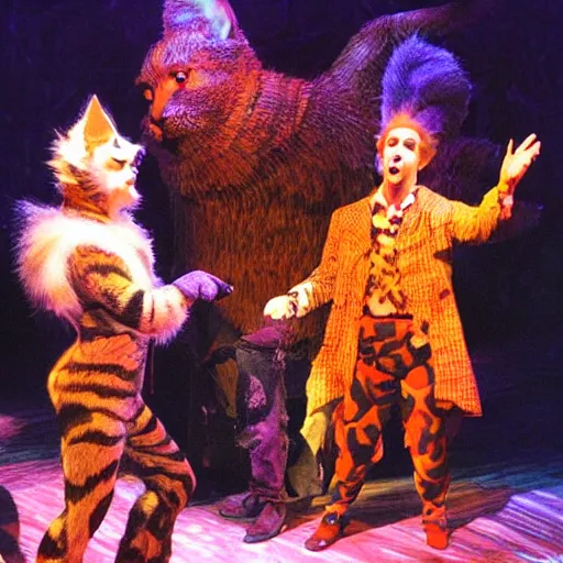 Image similar to 📷 mungojerrie and rumpleteazer, cats the musical 1 9 9 8, dynamic lighting, portait