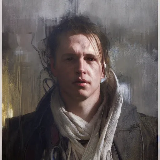 Image similar to hyperrealist portrait of james sunderland by jeremy mann and alphonse mucha, fantasy art, photo realistic, dynamic lighting, artstation, poster, volumetric lighting, very detailed faces, award winning