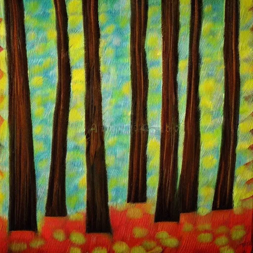 Image similar to trees in forest flat 2 d art atey ghalian