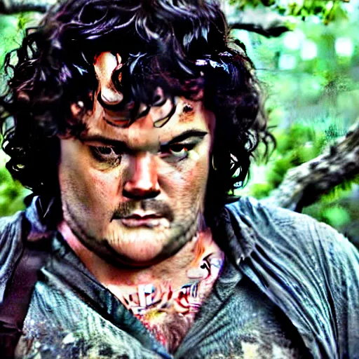 Image similar to Jack Black as Frodo