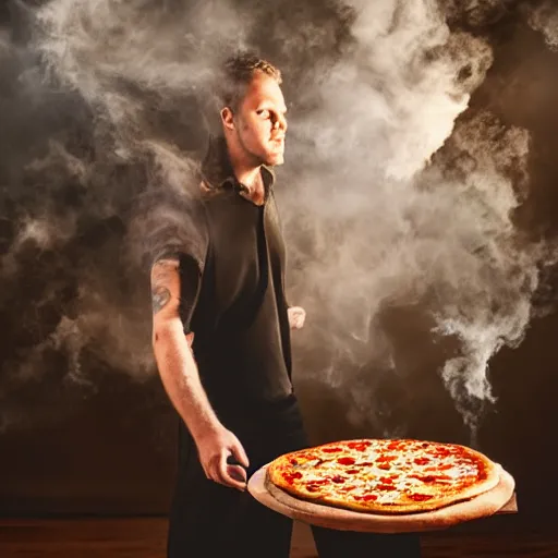 Image similar to photo of exploding pizza ball studio commercial photography