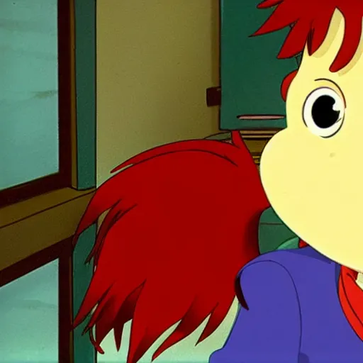 Image similar to ponyo in the backrooms