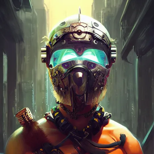 Image similar to cyberpunk viking helmet mask warrior goddess robot ninja fantasy, art gta 5 cover, official fanart behance hd artstation by jesper ejsing, by rhads, makoto shinkai and lois van baarle, ilya kuvshinov, ossdraws