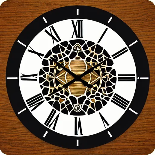 Prompt: [ app logo ]! of a clock, award winning, [ 4 k ], pinterest logos, centered!, golden ratio!, [ symmetrical ]!!