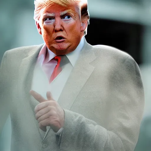 Image similar to Donald Trump in Pickachus body, hyper realistic photography, 8k,