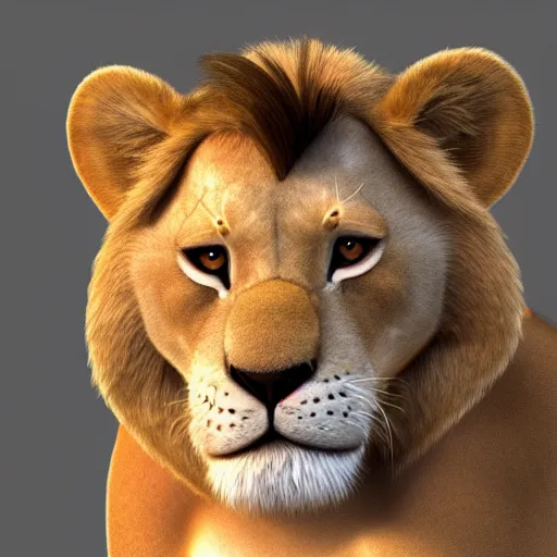 Image similar to simba from the lion king as a human