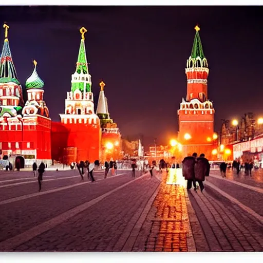 Prompt: high quality image of Red Square in Moscow in flame, detailed, realism