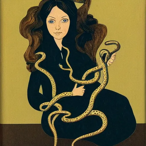 Prompt: woman with snakes for hair
