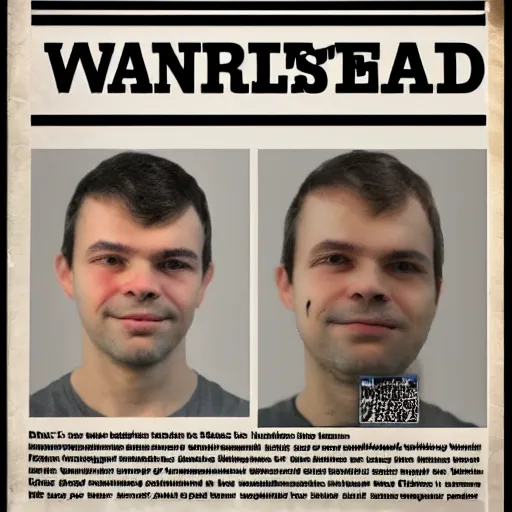 Prompt: wanted poster of andrej karpathy