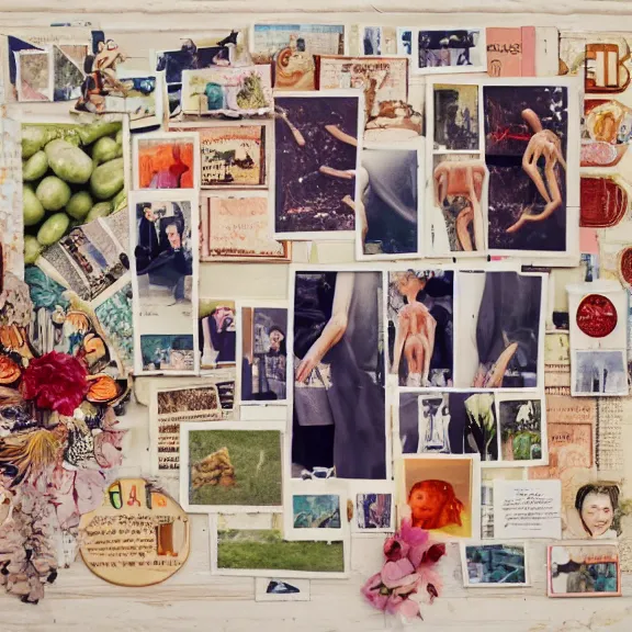 Prompt: scrapbooking, photo montage, human anatomy