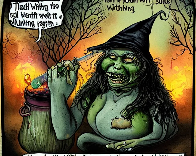 Image similar to fat smelly putrid witch smokin bong. the goblin witch is rotting. the witch burns in sunlight.!dream fat smelly putrid witch smokin bong. the goblin witch is rotting. the witch burns in sunlight.