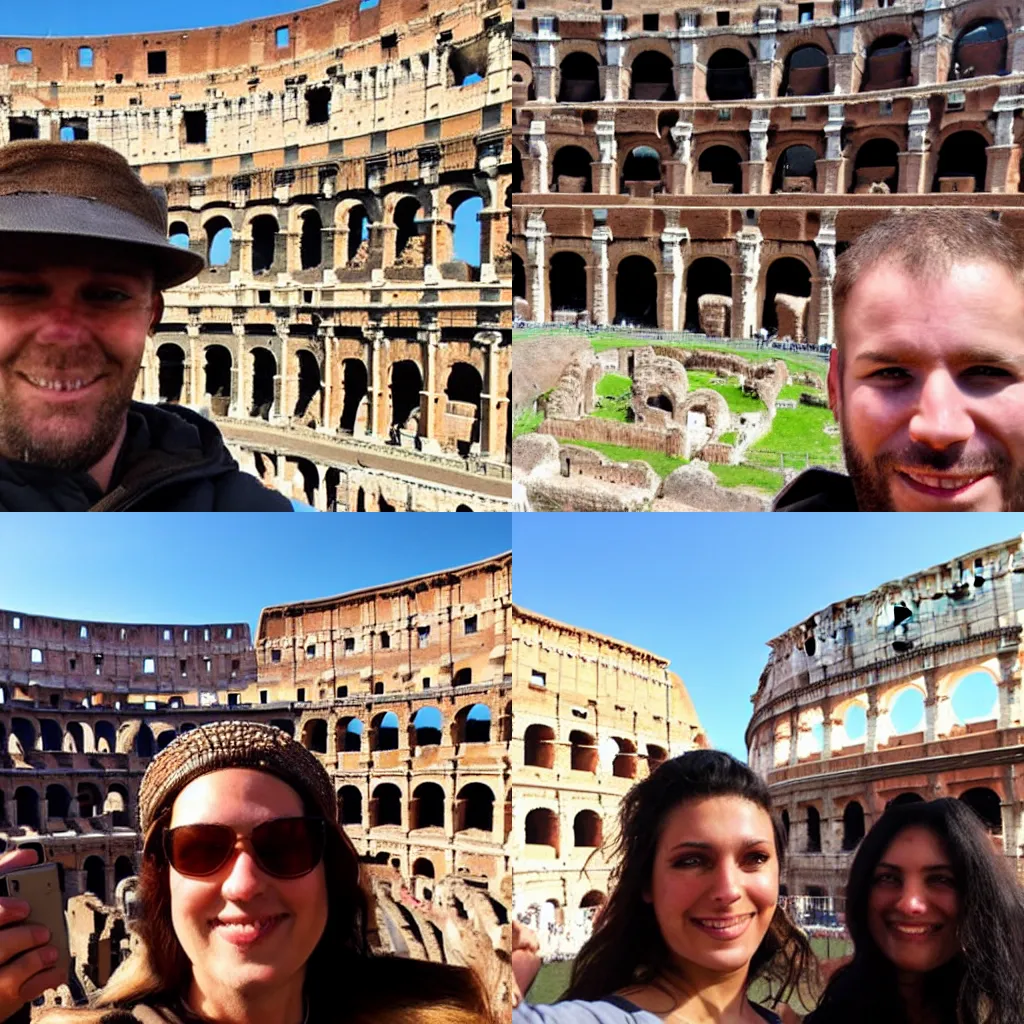 Selfie taken by Roman Gladiator inside the Colosseum | Stable Diffusion ...