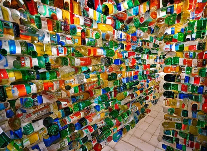 Image similar to house made of bottles