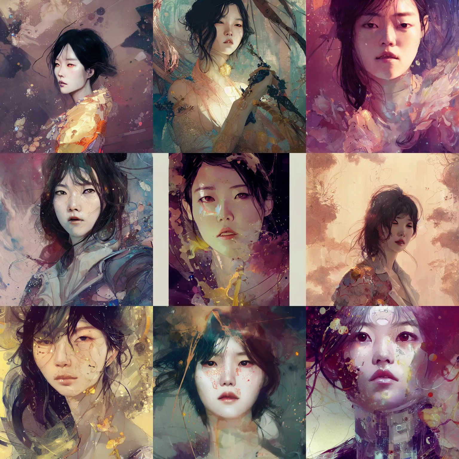 Prompt: lee jin - eun by yoann lossel, martine johanna, wadim kashin, android james, rule of thirds, seductive look, beautiful