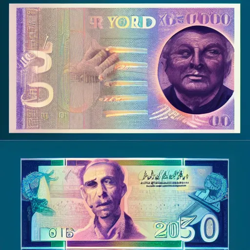 Image similar to concept design £ 5 0 note for the year 2 0 3 3