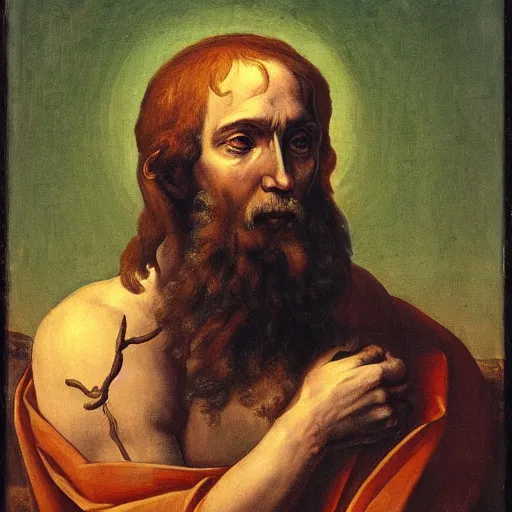 Image similar to pution in vision of ezekiel, portrait centered