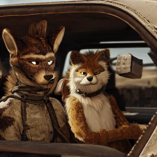 Image similar to mad max furry road